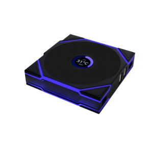 Ventilator Lian Li UNI FAN TL Wireless LCD, ARGB, PWM - 120 mm, 350 - 1900rpm (Negru) imagine