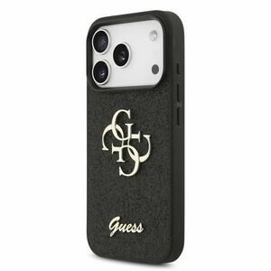 Guess Husa Fixed Glitter 4G Metal Logo iPhone 17 Pro Negru imagine
