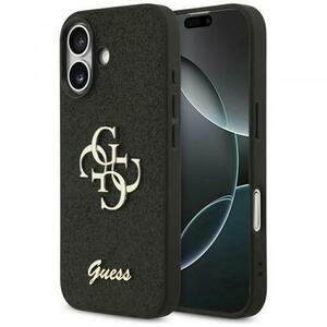 Husa pentru Apple iPhone 17, Guess, Fixed Glitter Big 4G, Neagra imagine