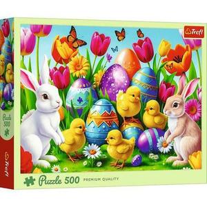 Puzzle Trefl Pajistea de Paste, 500 de piese imagine