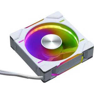 Ventilator Phanteks D30 Regular PH-F120D30_DRGB_PWM_WT01, 120 mm, 4-pin PWM, 2000 RPM, D-RGB (Alb) imagine