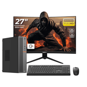 Calculator PC Office Premium OptimX T5 SFF cu procesor Intel Core i5-9400, 16GB DDR4, 1TB SSD, Win11 Pro si Monitor Curbat 27" FHD, IPS, LED + kit tastatura si mouse Pro KM500 cu fir imagine