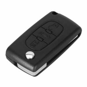 Resigilat Carcasa Cheie Auto Techstar® compatibila cu Peugeot, Citroen, 207, 307, 407, C2, C3, C4, C5, C6, C8, cu 3 Butoane, VA2, CE0536 imagine
