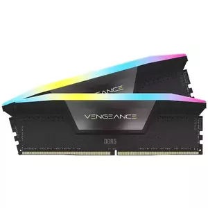Memorie Desktop Corsair Vengeance RGB 16GB(2 x 8GB) DDR5 5200Mhz CL40 Black imagine