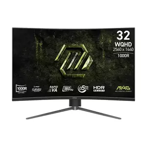 Monitor LED MSI MAG 325CQPF E18 31.5" Curbat WQHD 180Hz 0.5ms Black imagine
