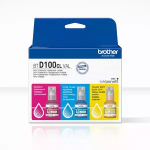 Pachet 3 Cartuse Inkjet Brother BTD100CLVAL 3x5000 pagini Cyan Magenta Yellow imagine