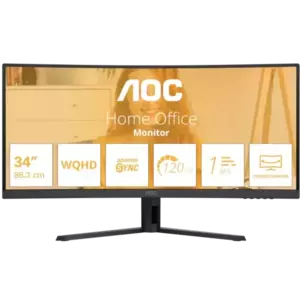 Monitor LED AOC CU34B3E 34" Curbat WQHD 120Hz 1ms Black imagine