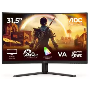 Monitor LED AOC C32G42ZE 31.5" Full HD 260Hz 4ms Black imagine