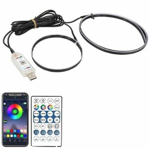 Set 2 benzi acrilice 110cm si 35cm, lumina ambientala auto RGB, alimentare USB imagine