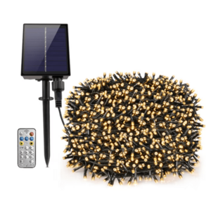 Instalatie solara decorativa 600 LED lungime 60 metri 1500 15 ALB CALD imagine