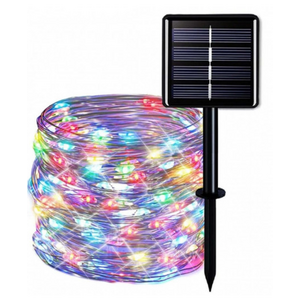 Instalatie solara 30 metri cu 300 LED fir CUPRU telecomanda MULTICOLOR 1500 21 imagine