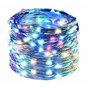 Ghirlanda COLORATA 5m 50LED la priza Luminoasa Decorativa din Cupru imagine