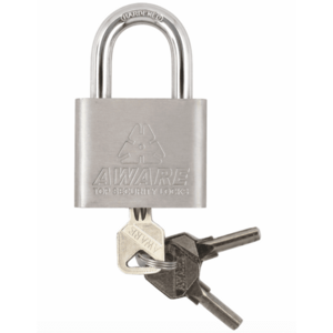 Lacat de securitate AWARE 70 mm din otel calit cu 3 chei protectie maxima imagine