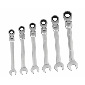 Set chei fixe cu clichet si cap flexibil DISEN TOOLS 6 piese 10/19 mm otel imagine