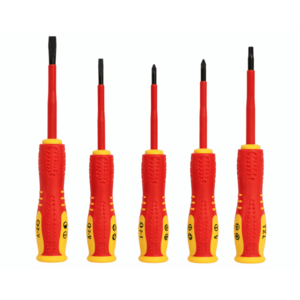 Set 5 surubelnite de precizie manere ergonomice antiderapante rosu imagine