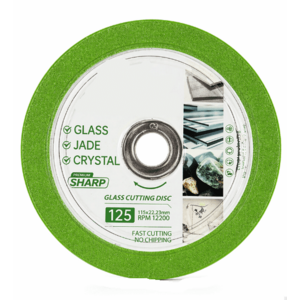 Disc diamantat 125 mm pentru taiere sticla jad si cristal taiere precisa verde imagine