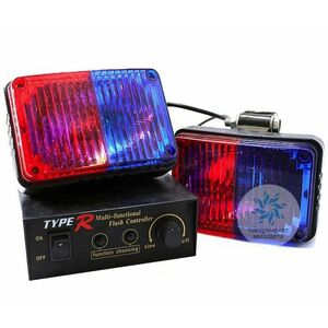Lampa Stroboscopica TYPE R Rosu/Albastru cu Controller si Sticle Interschimbabile imagine