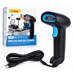 Scanner coduri de bare 1D 2D si QR Q SM3B Andowl cu cablu IP54 indicator LED USB ABS imagine