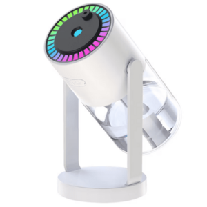 Umidificator si difuzor ultrasonic de ulei esential Q JS09 cu lumina de noapte si proiector de stele capacitate 280ml imagine