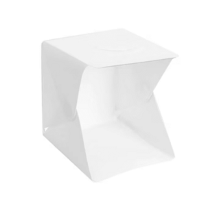 Mini studio foto BOMSTOM Portabil LED 20 x 20 cm Alb 2 banda LED imagine