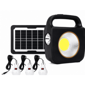Kit solar pentru Iluminat CC002 1 cu Panou si 3 Becuri putere 100W imagine
