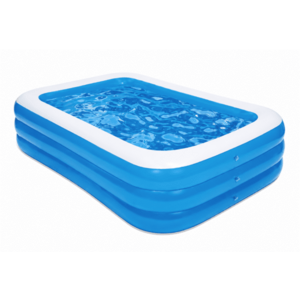 Piscina gonflabila pentru copii si adulti PVC 210x140 cu inaltime de 56 cm albastru/alb imagine