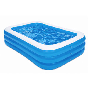 Piscina gonflabila pentru copii si adulti PVC 150x100 cu inaltime de 50 cm albastru/alb imagine