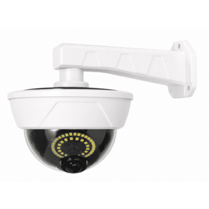 Camera falsa solara tip glob 55 LED control din telecomanda senzor de miscare Alba imagine