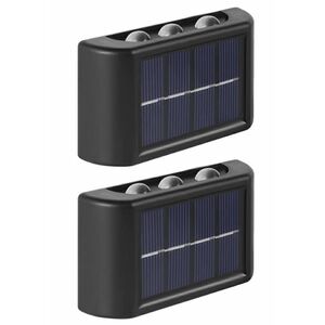 Set 2 Lampi Solare de Perete cu 3 led Iluminare Sus Jos imagine