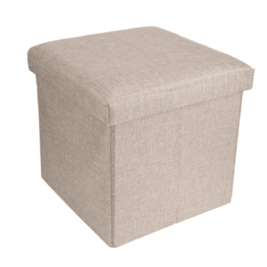 Cutie pliabila pentru depozitare tip taburet BEJ 30x30x30 cm PATRATA imagine