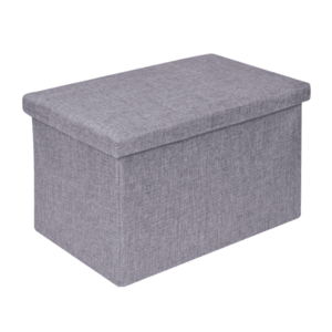 Cutie pliabila pentru depozitare tip taburet GRI 48x30x30 cm DREPTUNGHIULARA imagine