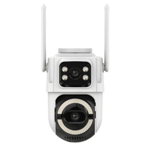 Camera de supraveghere WiFi PTZ Dual Lens 6MP rotire 360 vedere nocturna color detectare miscare exterior IP66 imagine