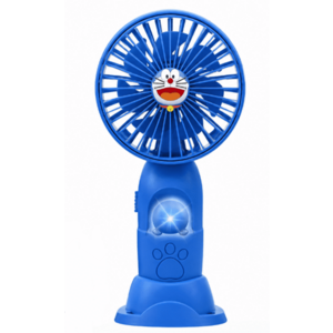 Mini ventilator de mana portabil pentru copii USB reincarcabil cu suport telefon BAIETEI imagine