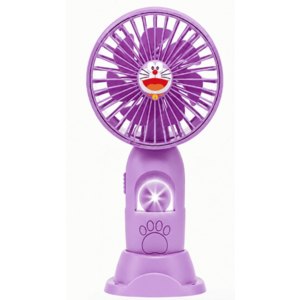 Mini ventilator de mana portabil pentru copii USB reincarcabil cu suport telefon FETITE imagine