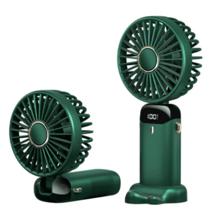 Mini Ventilator portabil pliabil USB rotire 90 grade afișaj LCD ventilator de mana si birou imagine