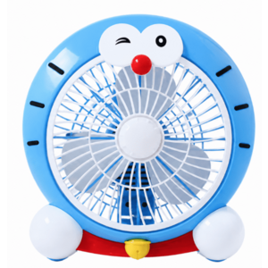 Mini ventilator cu fir model Doraemon pentru birou portabil colorat ALBASTRU imagine