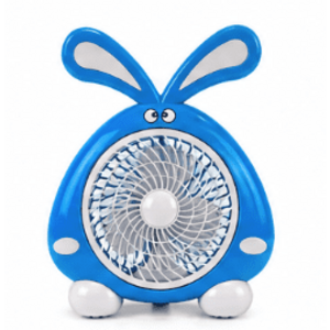 Mini ventilator cu fir model IEPURAS pentru birou portabil ALBASTRU imagine