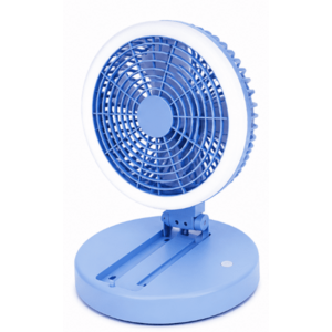 Ventilator pliabil cu LED si acumulator USB reincarcabil tip lampa si ventilator portabil 2 in 1 imagine