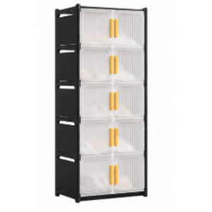Dulap organizator pentru incaltaminte cu 6 nivele si 12 Usi design modern 126 x 57 x 30.5 cm imagine