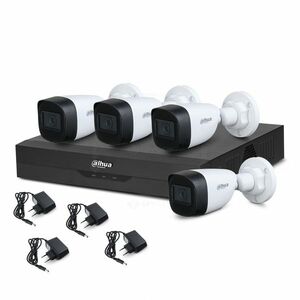 Sistem supraveghere exterior basic Dahua WizSense DH-B4EXT5MP-30M, 4 camere, 5 MP, IR 30 m, 2.8 mm imagine