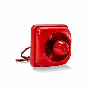 Lumina de semnalizare cu buzzer Motorline MPESB-24V, 24 VDC, LED, rosu imagine