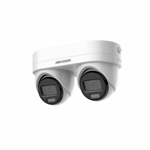 Camera supraveghere IP Dome cu lentila duala Hikvision AcuSense DS-2CD2346G3D-IZ2UY/SL, 4 MP, 2.8–4 mm, IR 30 m, microfon si difuzor, alarma, stroboscop, slot card, PoE imagine