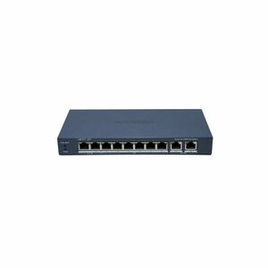 Switch PoE Hikvision DS-3E1310HP-EI(B), 8 porturi, 2 Porturi Gigabit Uplink, Hi-PoE 90W, 9.06 Gbps, cu management smart imagine