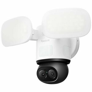 Camera supraveghere rotativa IP Speed Dome PTZ cu lentila duala Reolink TrackFlex Floodlight Full Color F850P, 8MP, 2.8/8 mm, PIR, slot card, IR/lumina alba 30 m, 2800 lumeni, microfon si difuzor, sirena, detectie smart, auto-tracking, PoE imagine