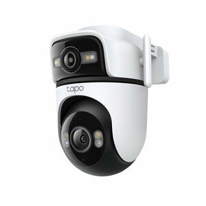 Camera supraveghere wireless IP WiFi PT cu lentila duala TP-Link Full Color TAPO C545D, 3MP+3MP, IR/lumina alba 30 m, microfon si difuzor, slot card, control prin aplicatie, detectie smart, auto tracking imagine