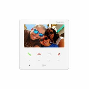 Post videointerfon interior IP Hikvision DS-KH6110-WE1-WHITE, 4.3 inch, WiFi, PoE, alb imagine