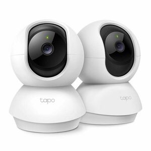 Set camera supraveghere wireless WiFi PT TP-Link TAPO C200P2, 2 MP, 4 mm, IR 9 m, microfon si difuzor, slot card, detectie miscare/plansete, alarma sonora si luminoasa, 360 grade, control vocal imagine