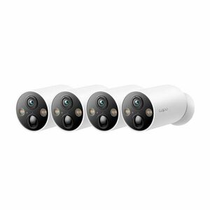 Set camera de supraveghere wireless IP WiFi cu acumulator si iluminare duala TP-Link Full Color Tapo C425, 4 MP, 2.1 mm, IR/lumina alba 15 m, microfon si difuzor, slot card, detectie miscare, control din aplicatie, 4 bucati imagine