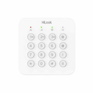 Tastatura pentru sisteme de alarma wireless Hikvision HiLook ALARM-K201B-WE, LED, 868MHz, butoane fizice, alimentare 4 baterii AA imagine