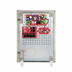 Kit buffer switch PoE pentru 5 camere IP ATTE Power IPUPS-5-11-XL2, 6 porturi, 72 W, sigurante electronice, long range imagine